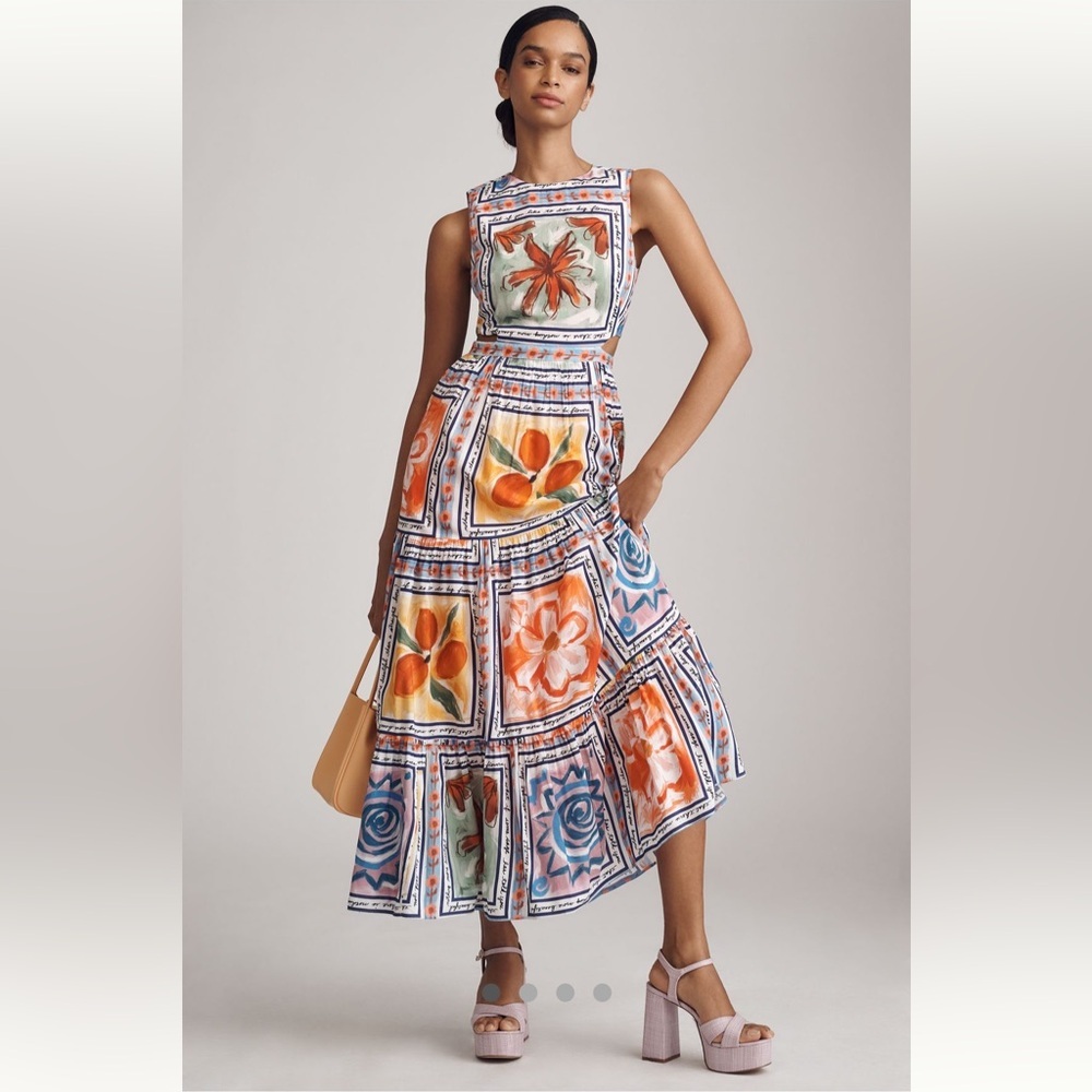 Lingua Franca Marcia Anthropologie NWT 
Sleeveless A-Line Maxi Dress size 6. - Picture 3 of 16